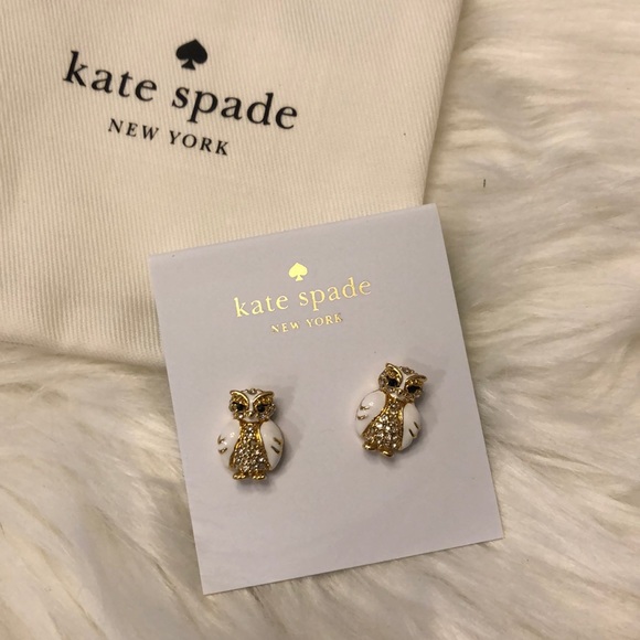 Kate Spade Star Bright Owl Earrings NWT - Picture 3 of 4